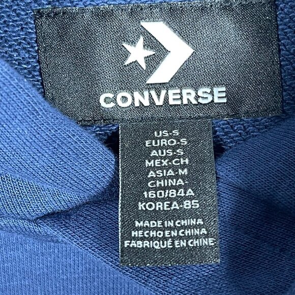 Converse Colorblock Hoodie Navy Mustard & White Panels S Alt‎ Terrain - Picture 3 of 9